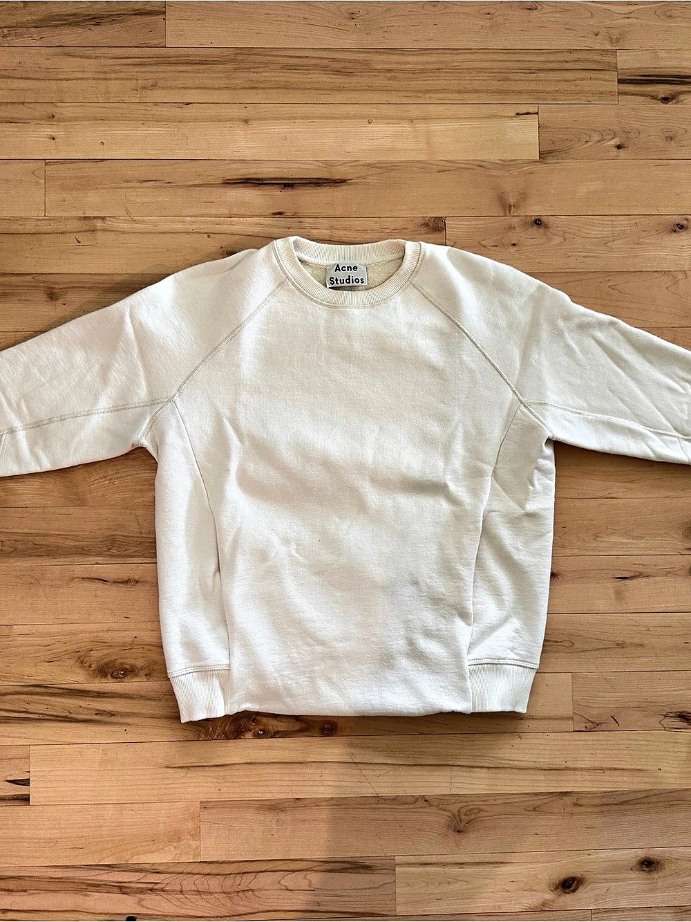 Acne Studios Nikolet Cotton Sweatshirt in Beige Size Small